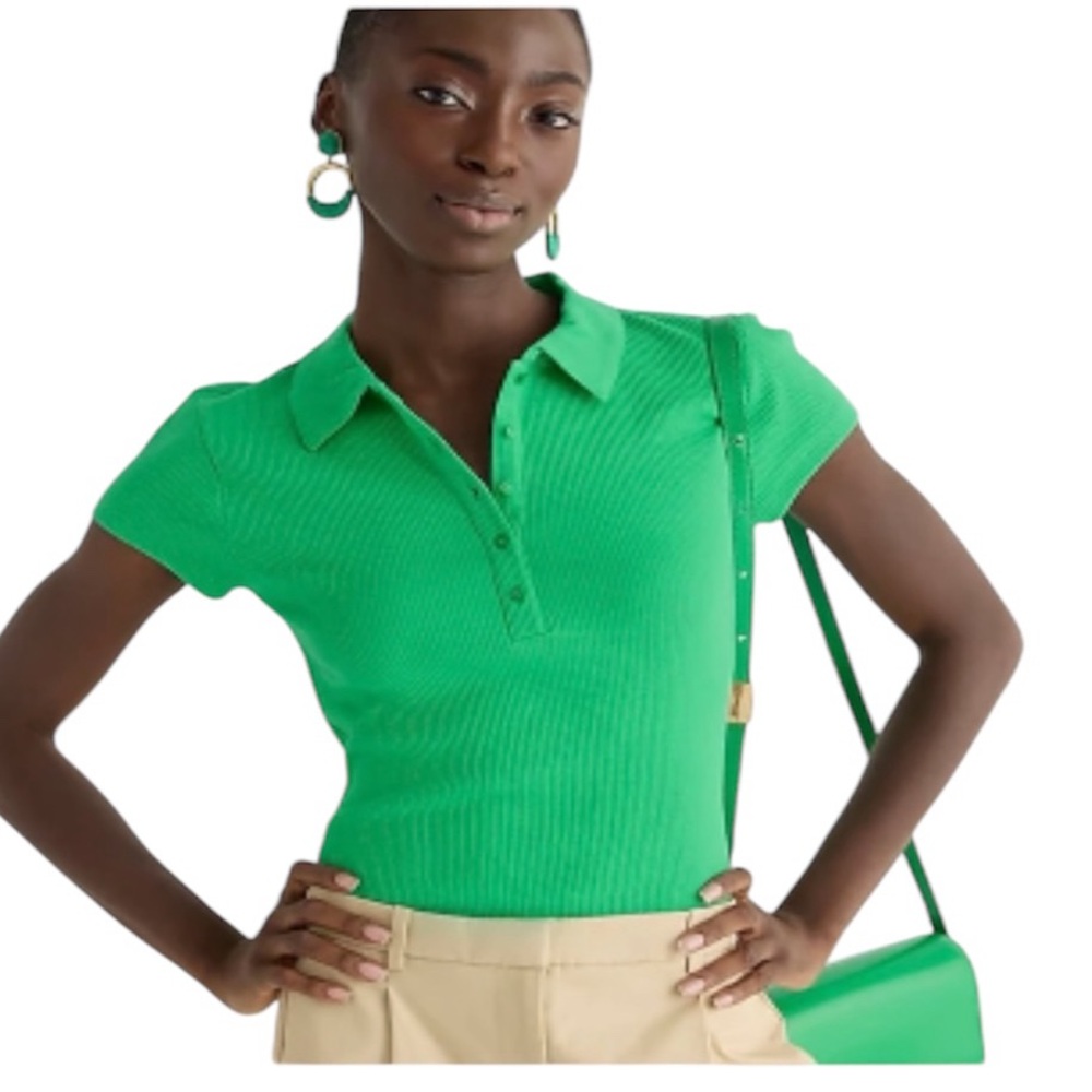 J. Crew Vintage Ribbed Polo Green Size XXL
Like New Condition